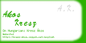 akos kresz business card