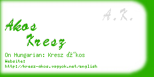 akos kresz business card